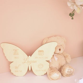 Personalized Birth Stat Wooden Sign for Baby's Nursery - My Little Thieves