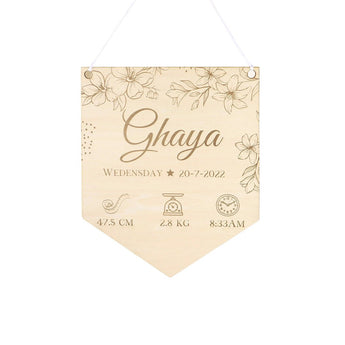 Personalized Birth Stat Wooden Sign for Baby's Nursery - My Little Thieves