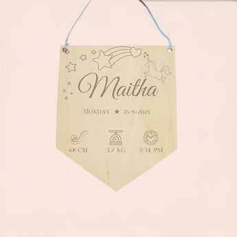 Personalized Birth Stat Wooden Sign for Baby's Nursery - My Little Thieves