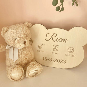 Personalized Birth Stat Wooden Sign for Baby's Nursery - My Little Thieves