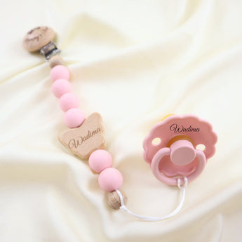 Personalized Butterfly Pacifier Clip + Pacifier Set - My Little Thieves
