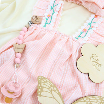 Personalized Butterfly Pacifier Clip + Pacifier Set - My Little Thieves