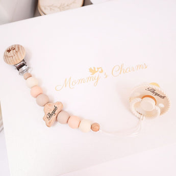 Personalized Cloudy Dreams Pacifier Clip + Pacifier Set - My Little Thieves