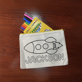 Personalized DIY Pencil Pouch & Markers - My Little Thieves