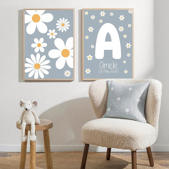 Personalized Name Wall Art Framed - Set of 2 - My Little Thieves