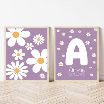 Personalized Name Wall Art Framed - Set of 2 - My Little Thieves