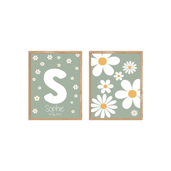 Personalized Name Wall Art Framed - Set of 2 - My Little Thieves