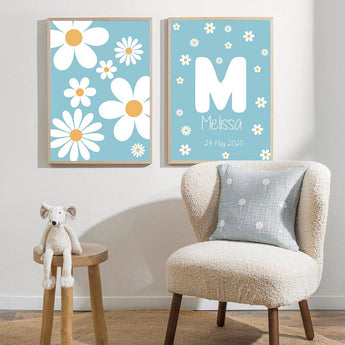 Personalized Name Wall Art Framed - Set of 2 - My Little Thieves