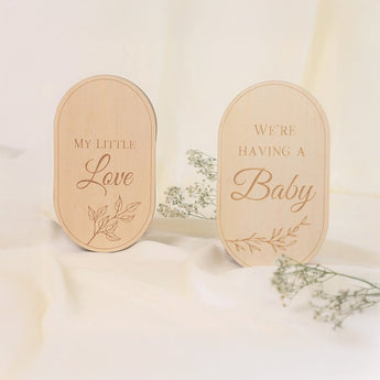 Personalized Pregnancy Milestone Cards - Teddy Design - My Little Thieves