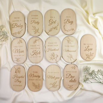 Personalized Pregnancy Milestone Cards - Teddy Design - My Little Thieves