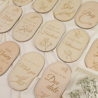 Personalized Pregnancy Milestone Cards - Teddy Design - My Little Thieves