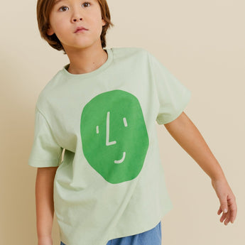 Potato Face Kid’s T-shirt - Light Green - My Little Thieves