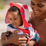 Red White Whale Beach Poncho - My Little Thieves