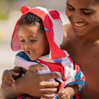 Red White Whale Beach Poncho - My Little Thieves
