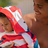 Red White Whale Beach Poncho - My Little Thieves