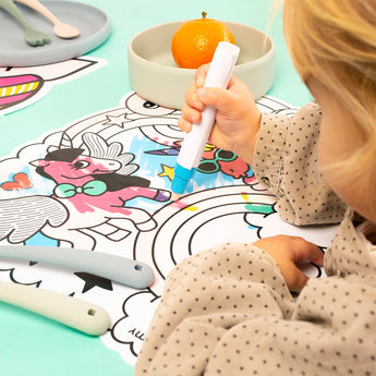 Reusable Magic Water Placemats – Fun & Mess - Free Coloring for Kids - My Little Thieves
