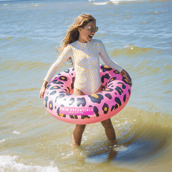 Rose Gold Leopard Printed Swim - ring Pool Inflatable 90 cm - My Little Thieves