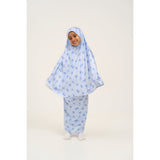 Rouqei Girls Prayer Set Blue Bow | Islamic Kids Wear - My Little Thieves