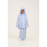 Rouqei Girls Prayer Set Blue Bow | Islamic Kids Wear - My Little Thieves