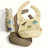 Silicone Bib Set of 2 - Dinosaurs - My Little Thieves