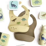 Silicone Bib Set of 2 - Dinosaurs - My Little Thieves