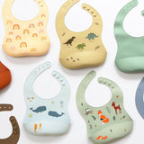 Silicone Bib Set of 2 - Dinosaurs - My Little Thieves