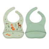 Silicone Bib Set of 2 - Forest Friends - My Little Thieves