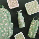 Stainless steel drink bottle: Blossoms Sage - My Little Thieves