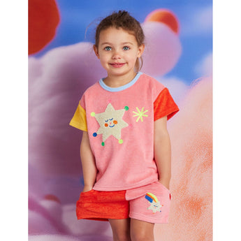 Stars Girls Terry T Shirt + Shorts Set | Kids Summer Outfit - My Little Thieves