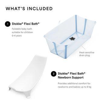 Stokke Flexi Bath Bundle With Newborn Support | Foldable Baby Bathtub - My Little Thieves