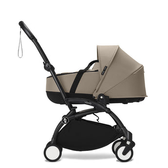 Stokke YOYO3 Black Frame Newborn Shell and 6+ Taupe