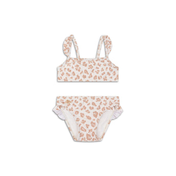 Swim Essentials Beige Leopard Bikini For Girls | Kids Swimwear - My Little Thieves