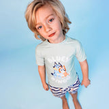 Swim Essentials Bluey Uv Rashguard For Kids | Sun Safe Character Swim Top - My Little Thieves