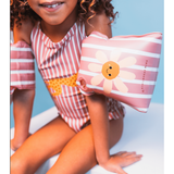 Swim Essentials Boldlines Red Swimsuit For Girls | Kids Swimwear - My Little Thieves