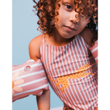 Swim Essentials Boldlines Red Swimsuit For Girls | Kids Swimwear - My Little Thieves