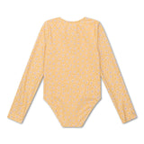 Swim Essentials Florish Yellow Girls Long Sleeve Swimsuit | Kids Swim - My Little Thieves