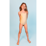 Swim Essentials Florish Yellow Swimsuit For Girls | Kids Swimwear - My Little Thieves