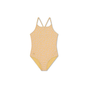 Swim Essentials Florish Yellow Swimsuit For Girls | Kids Swimwear - My Little Thieves