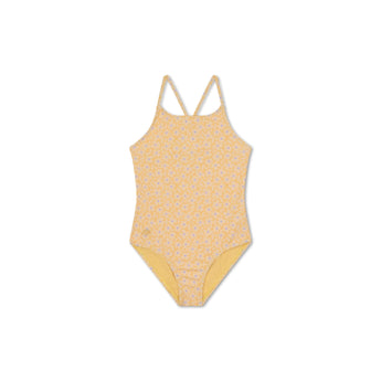 Swim Essentials Florish Yellow Swimsuit For Girls | Kids Swimwear - My Little Thieves