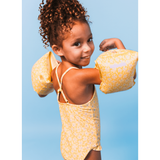 Swim Essentials Florish Yellow Swimsuit For Girls | Kids Swimwear - My Little Thieves