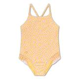 Swim Essentials Florish Yellow Swimsuit For Girls | Kids Swimwear - My Little Thieves