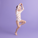 Swim Essentials Flower Hearts Girls Long Sleeve Swimsuit | Kids Swim - My Little Thieves