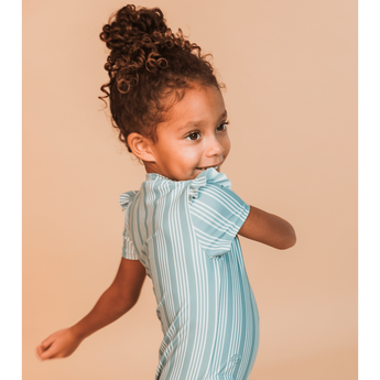 Swim Essentials Girls Short Sleeve Swimsuit | Beach & Pool Swimwear - My Little Thieves
