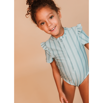 Swim Essentials Girls Short Sleeve Swimsuit | Beach & Pool Swimwear - My Little Thieves