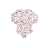 Swim Essentials Khaki Leopard Girls Long Sleeve Swimsuit | Kids Swimwear - My Little Thieves