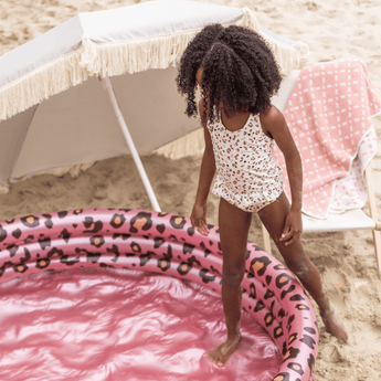 Swim Essentials Khaki Leopard Print Swimsuit For Girls | Kids Swimwear - My Little Thieves