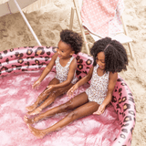 Swim Essentials Khaki Leopard Print Swimsuit For Girls | Kids Swimwear - My Little Thieves