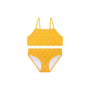 Swim Essentials Orange Heart Print Bikini For Girls | Kids Swimwear - My Little Thieves