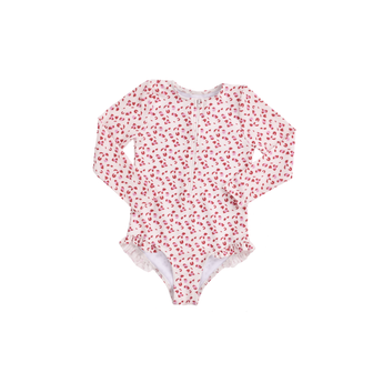Swim Essentials Pastel Pink Leopard Girls Long Sleeve Swimsuit - My Little Thieves
