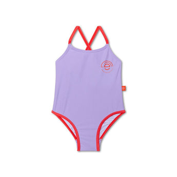 Swim Essentials Purple Print Swimsuit For Girls | Kids Swimwear - My Little Thieves
